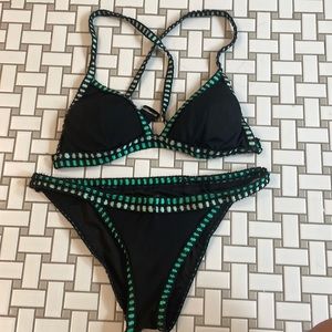 Black and Green  Bikini